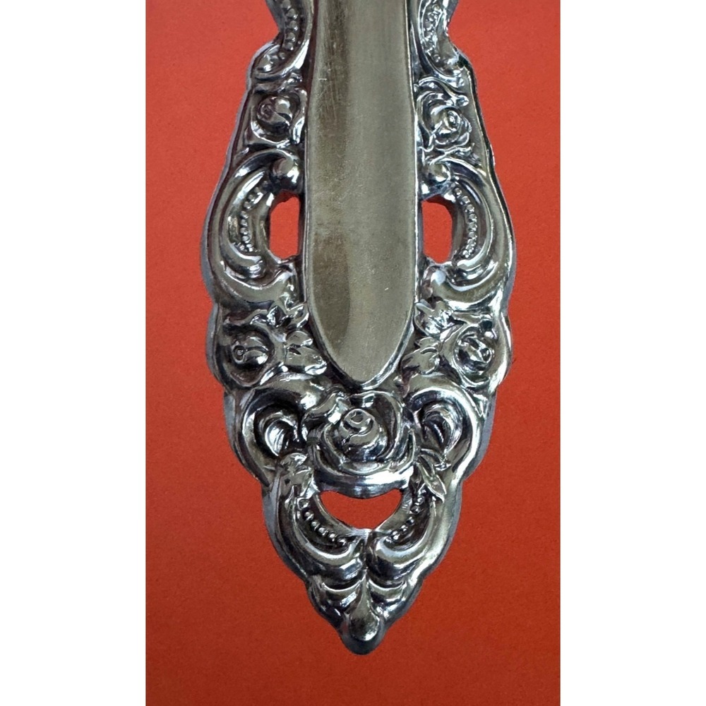 Oneida Silverplate ROYAL GRANDEUR Oval Soup Spoon (2) Community Art Deco Pierced - Picture 8 of 10